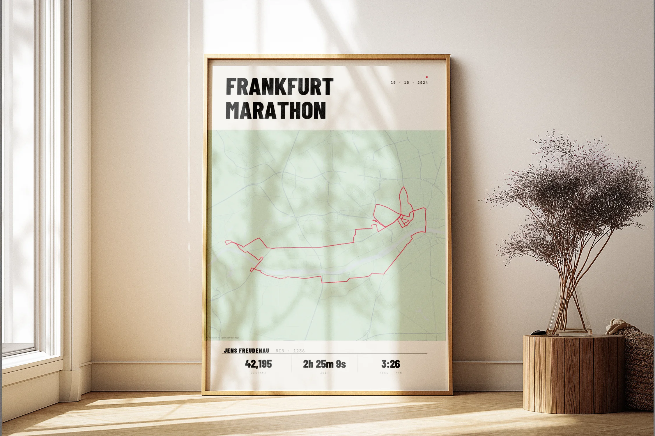 Maquette d'affiche du marathon de Francfort